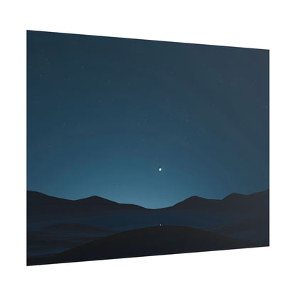 Minimalist Night Sky: Abstract Starry Art - Poster