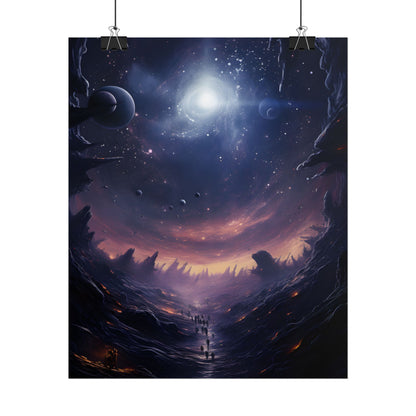 Black Hole Cosmic Art: A Planetary Masterpiece - Poster