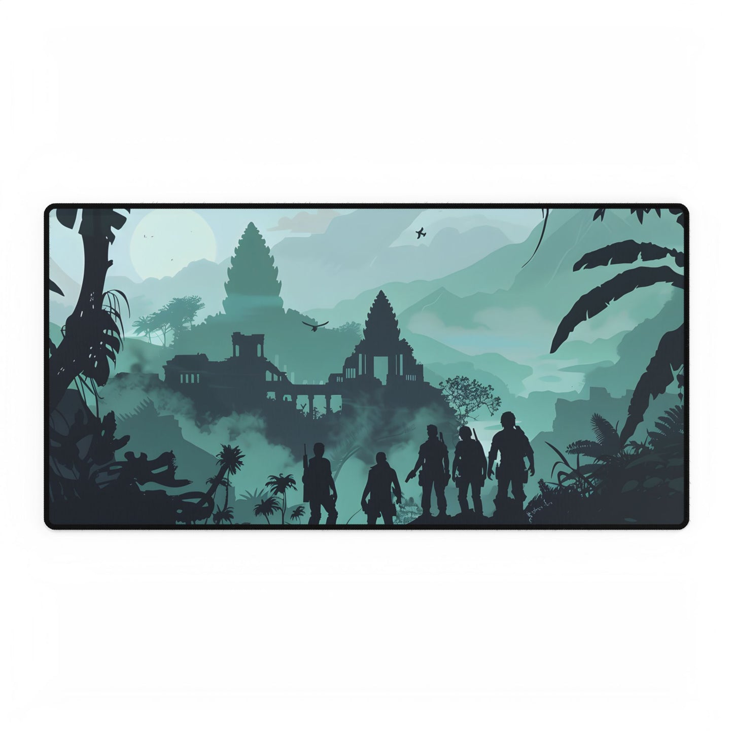Heroic Night Digital Art: Starry Skies Adventure - Desk Mat