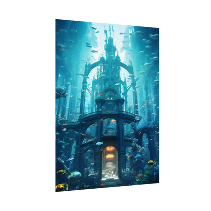 Futuristic Underwater City: Submerged Metropol Artwork - Poster