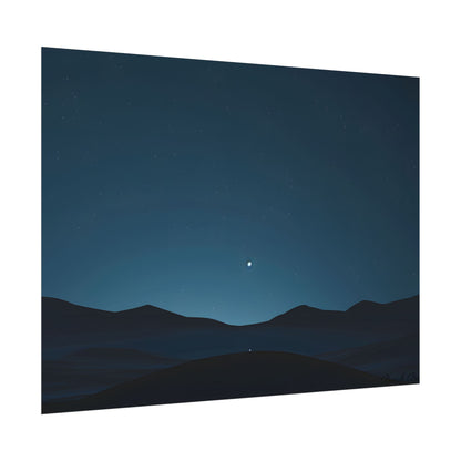 Minimalist Night Sky: Abstract Starry Art - Poster