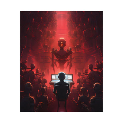 Robot Symphony: Futuristic Music Art - Poster
