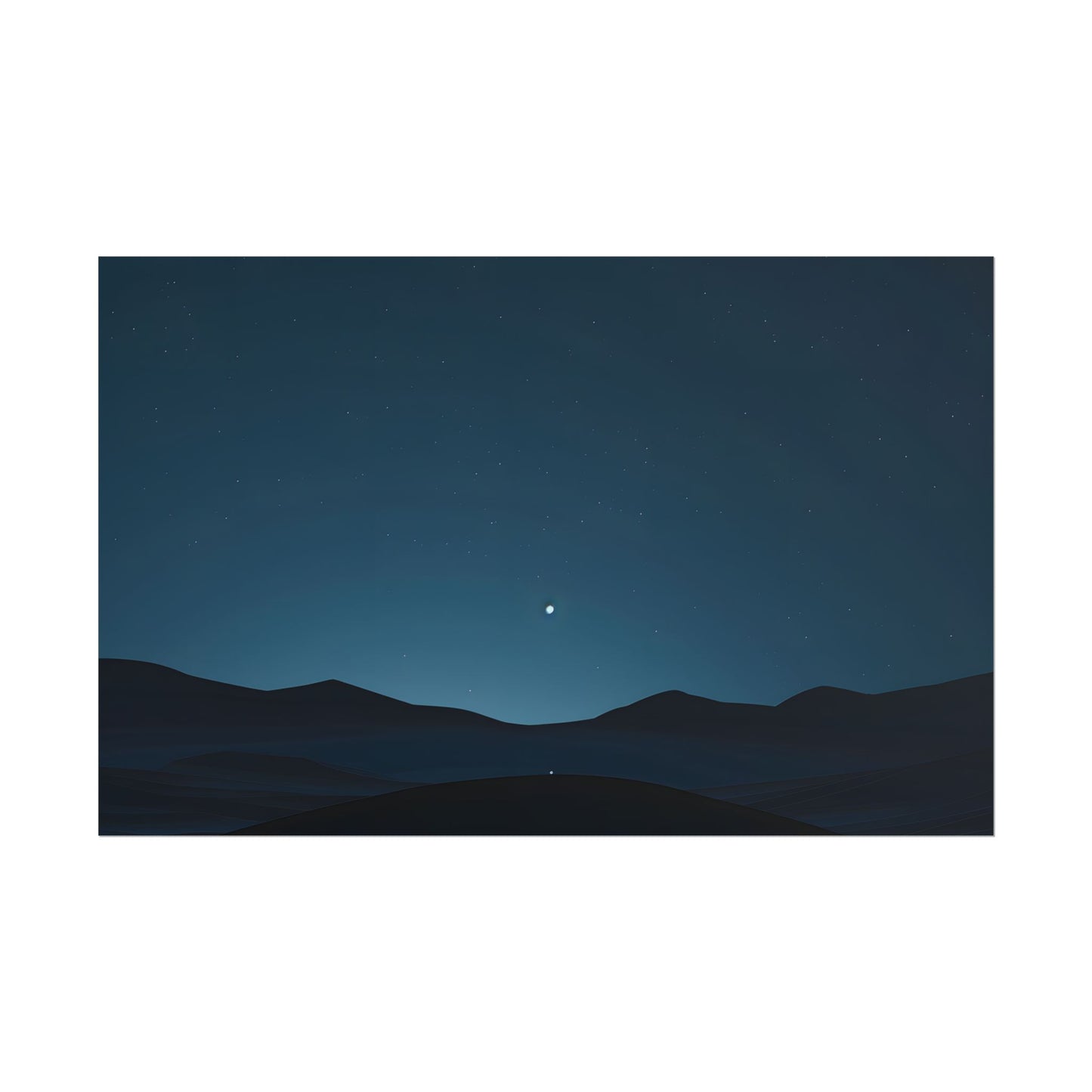 Minimalist Night Sky: Abstract Starry Art - Poster