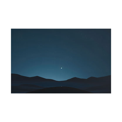 Minimalist Night Sky: Abstract Starry Art - Poster