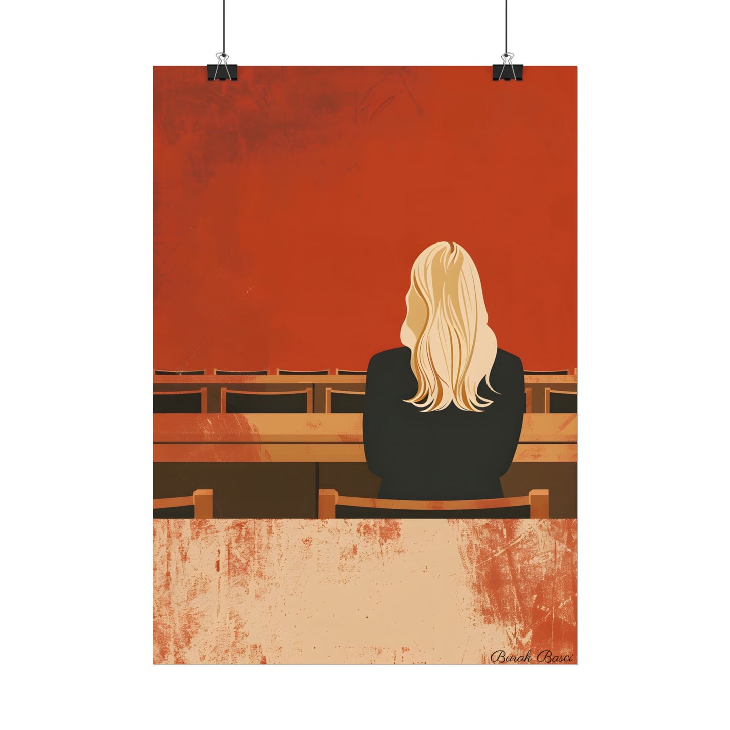 Minimalist Portrait: Blonde Woman in 20[4] Batch Poster Art - Poster