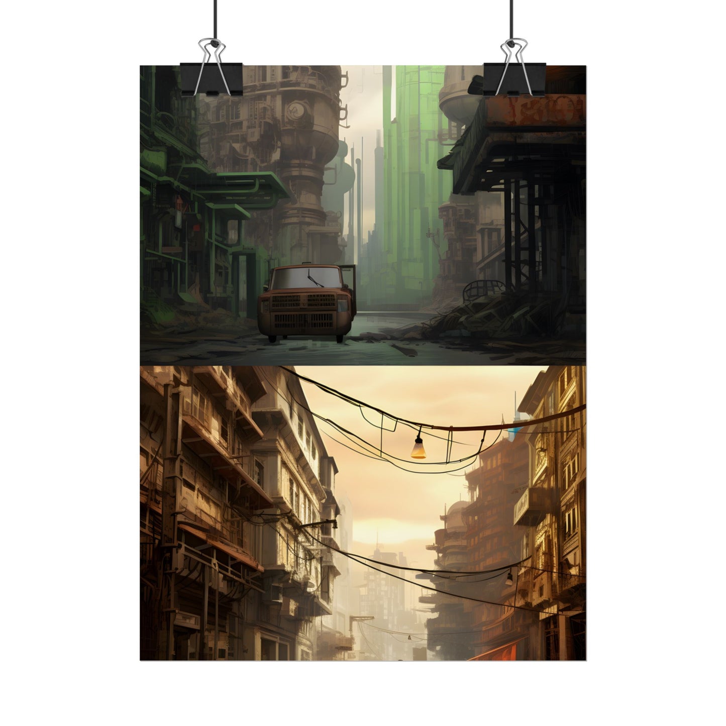 Steampunk Post-Apocalypse: Ruins of a Thriving City - Poster