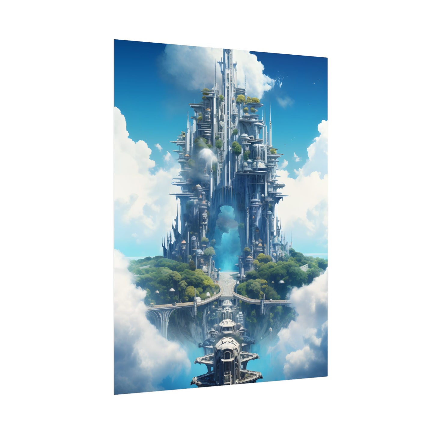 Breathtaking Floating City: Columbia's Skybound Metropolis - Poster