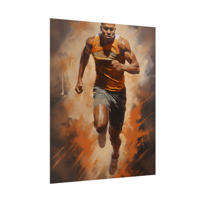 Passionate Fitness Moment: Dedicated Athlete in Action - Poster