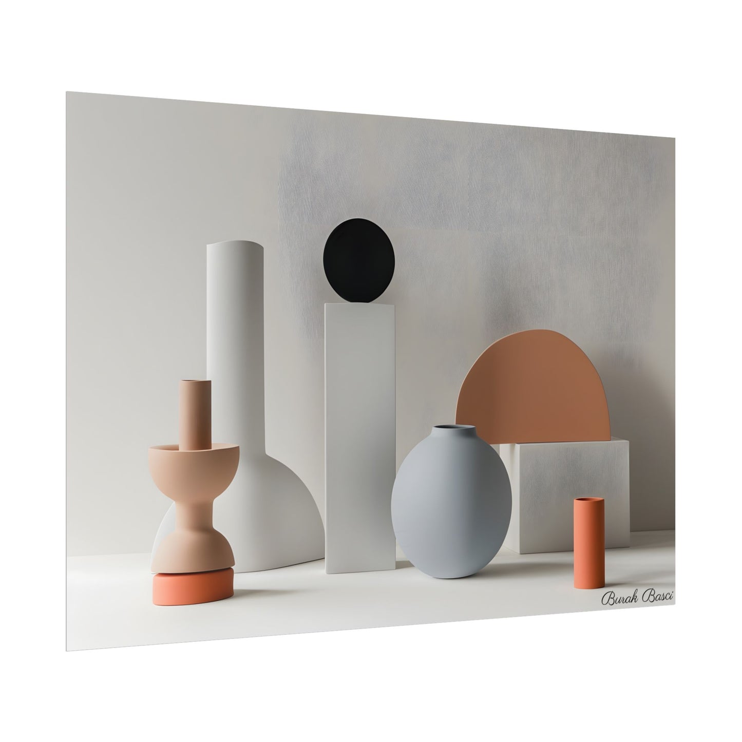 Minimalist Simple Geometric Jewelry: Close-Up View - Poster