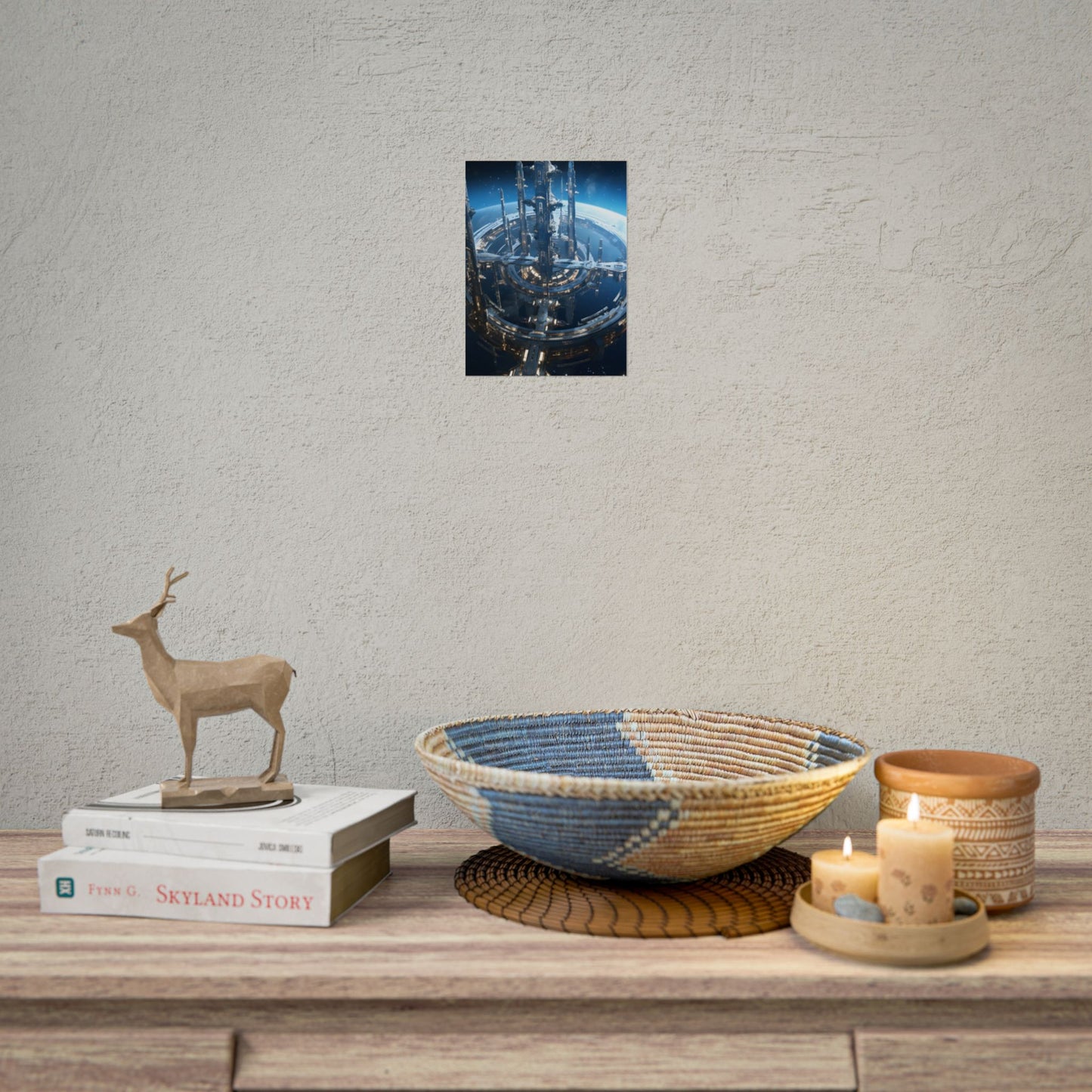 Futuristic Space Station: Aetherial Hub - Poster