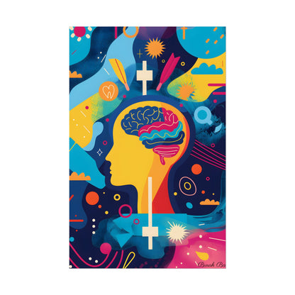 Vibrant Growth Mindset: Inspirational Quote on a Colorful Background - Poster