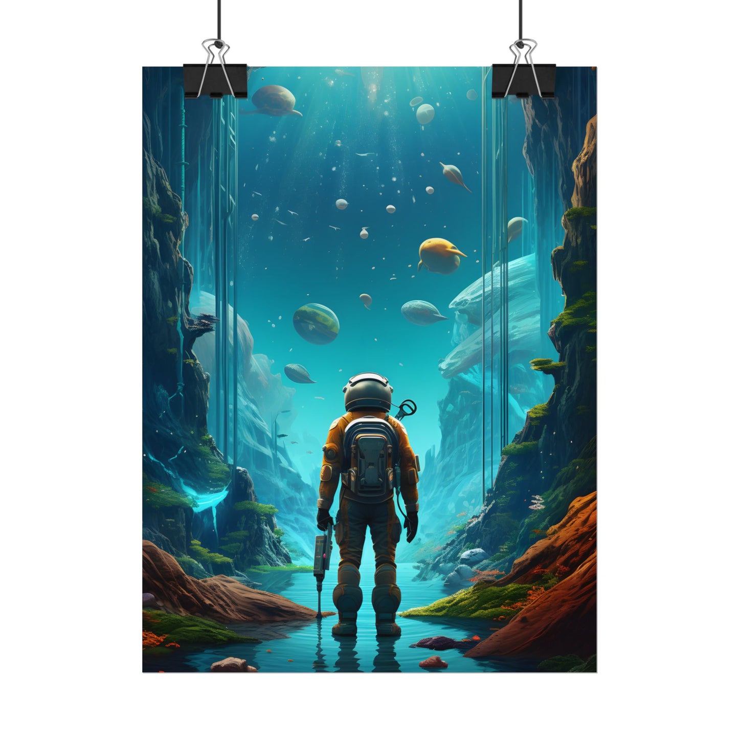 Futuristic Wilderness Explorer: Sci-fi Adventure Artwork - Poster