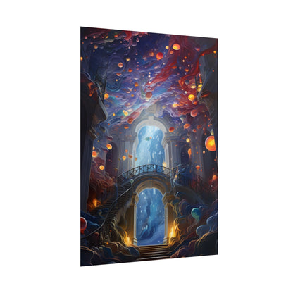 Celestial Art Gallery: Atmospheric Interior Space - Poster
