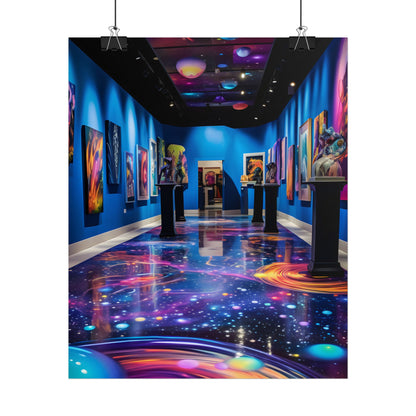 Celestial Art Gallery: Wide-Angle View with Soft Lighting - Poster