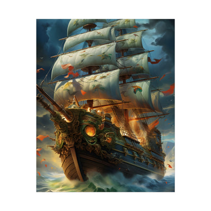 Time-Traveling Sailors: Pirate Crew Adventure Artwork - Poster