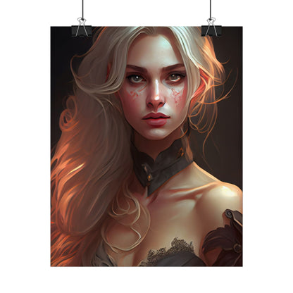 Blonde Beauty: Artistic Portrait of a Woman - Poster