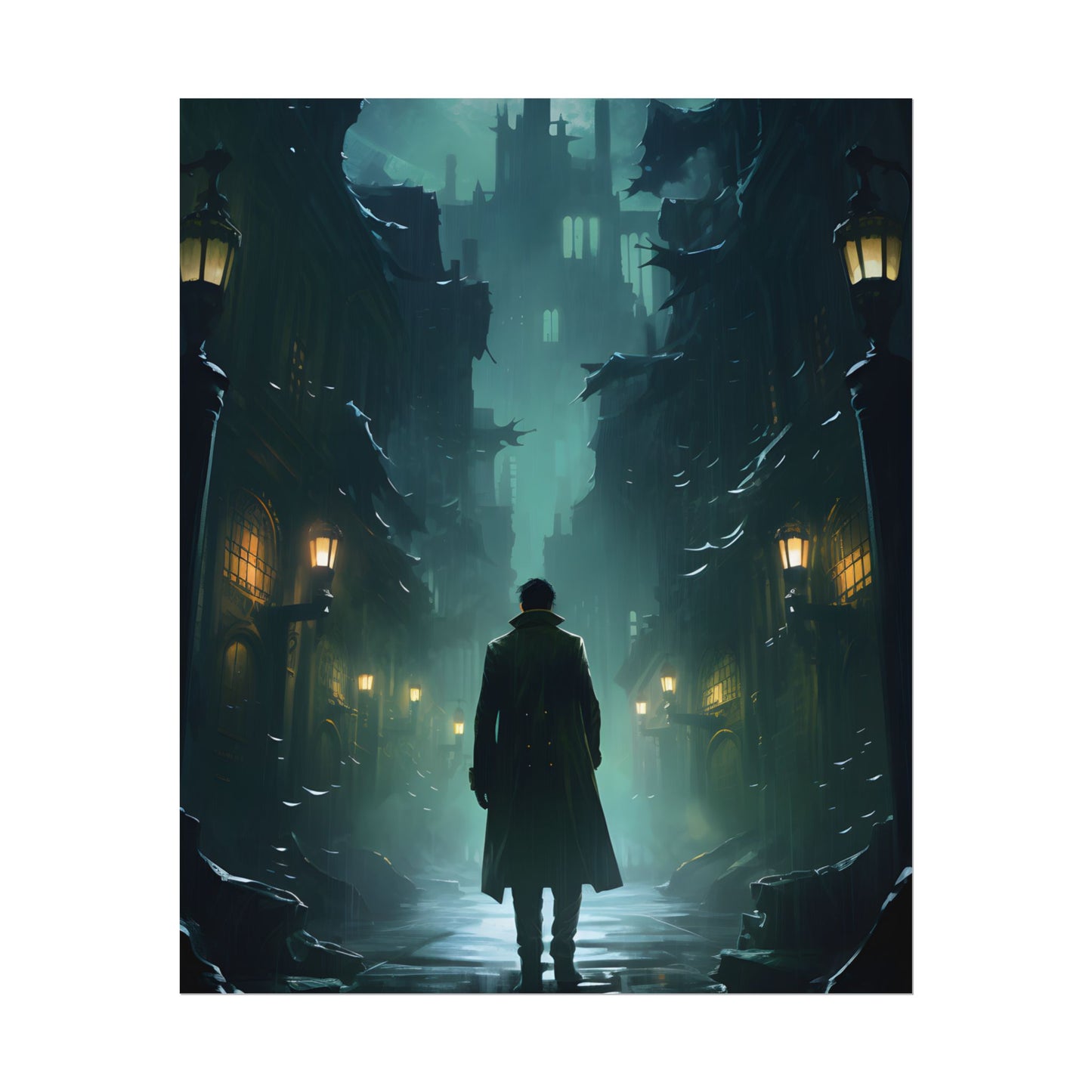 Urban Noir Detective: Mystery Solving Artwork - Poster