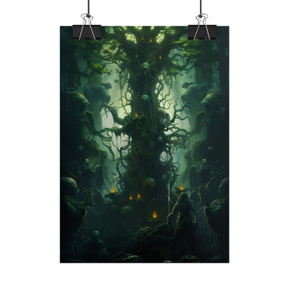 Mystical Forest Guardians: Ancient Tree Spirits Unite - Poster
