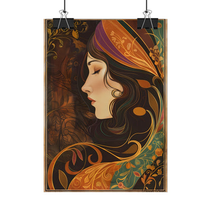 Vintage Art Nouveau Poster: Elegant Design - Poster