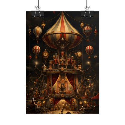 Whimsical Clockwork Circus: A Fantastical Artwork - Poster