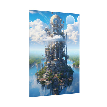 Floating City of Columbia: Breathtaking Aerial View - Poster