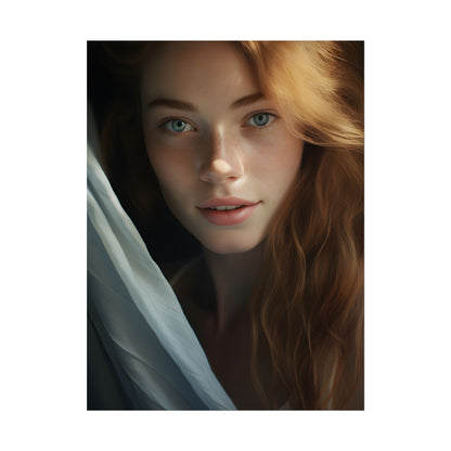 Close-Up Portrait: Bright Smile & Sharp Lips Artwork - Poster