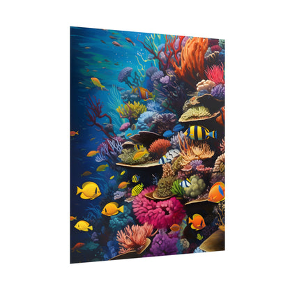 Underwater Paradise: A Sanctuary of Vibrant Marine Life - Artwork - Poster
