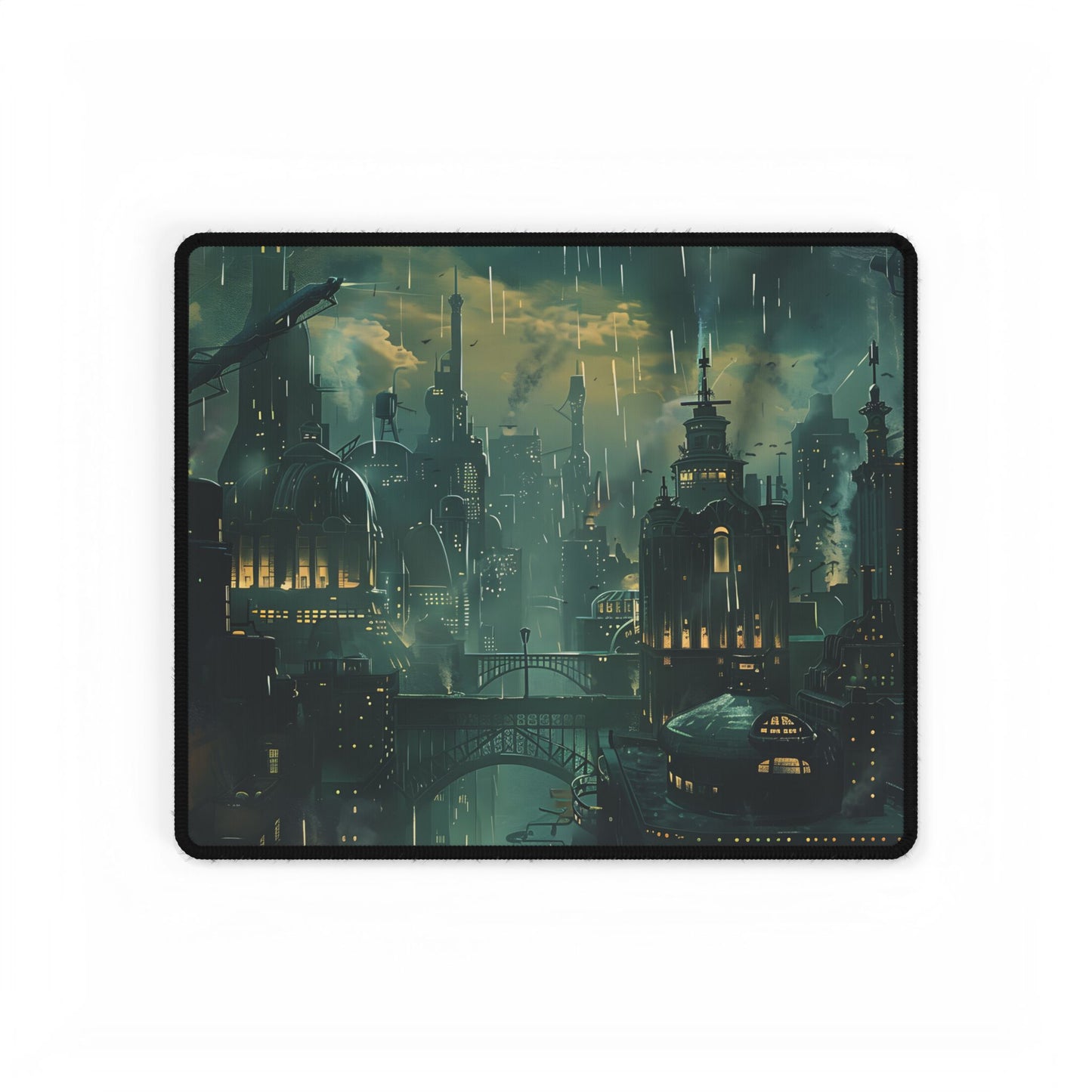 Vintage Underwater Travel Poster: Serene Adventure - Desk Mat