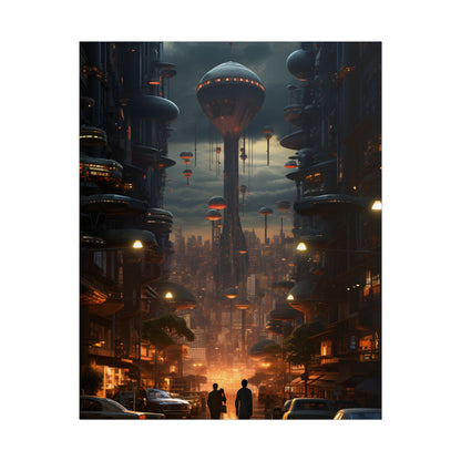 Dystopian Utopia: Perfect Urban Landscape Artwork - Poster