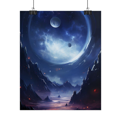 Cosmic Encounter: Black Hole Space Art - Poster
