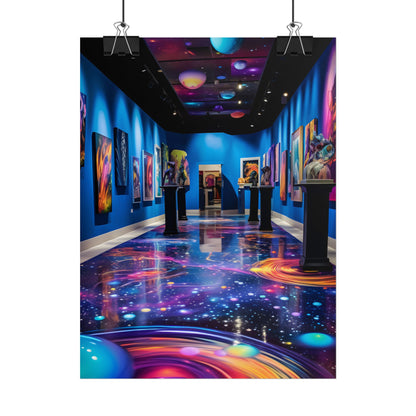 Celestial Art Gallery: Wide-Angle View with Soft Lighting - Poster