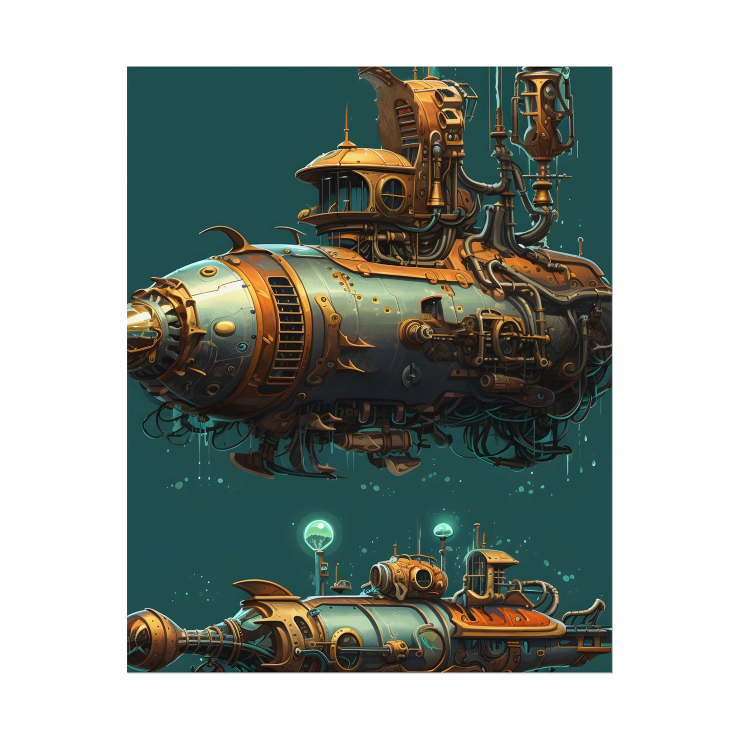 Steampunk Undersea Adventure: Captain Nemos' Submarine Odyssey - Poster