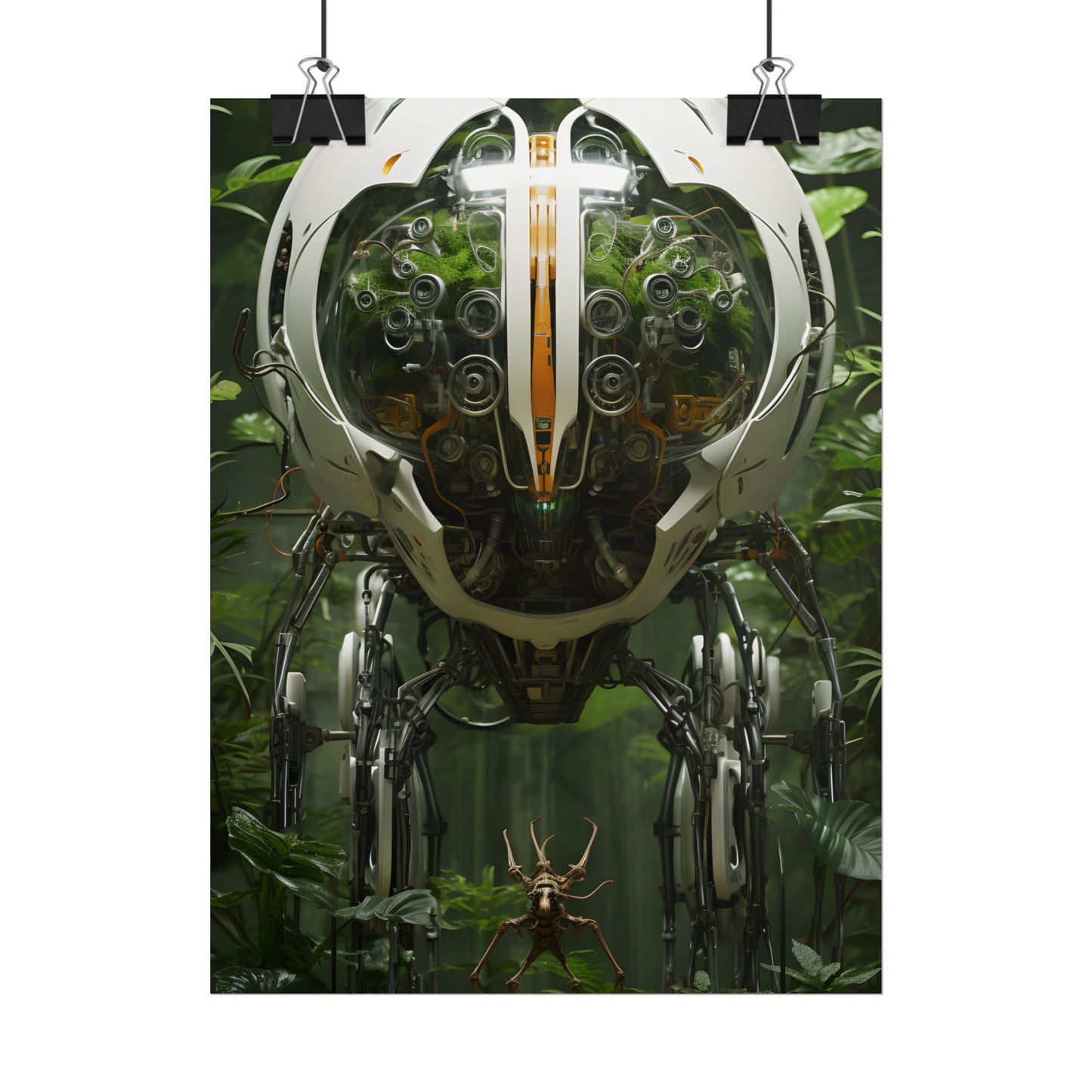 Robotic Wildlife Sanctuary: AI-Operated Nature Reserve Digital Art - Poster