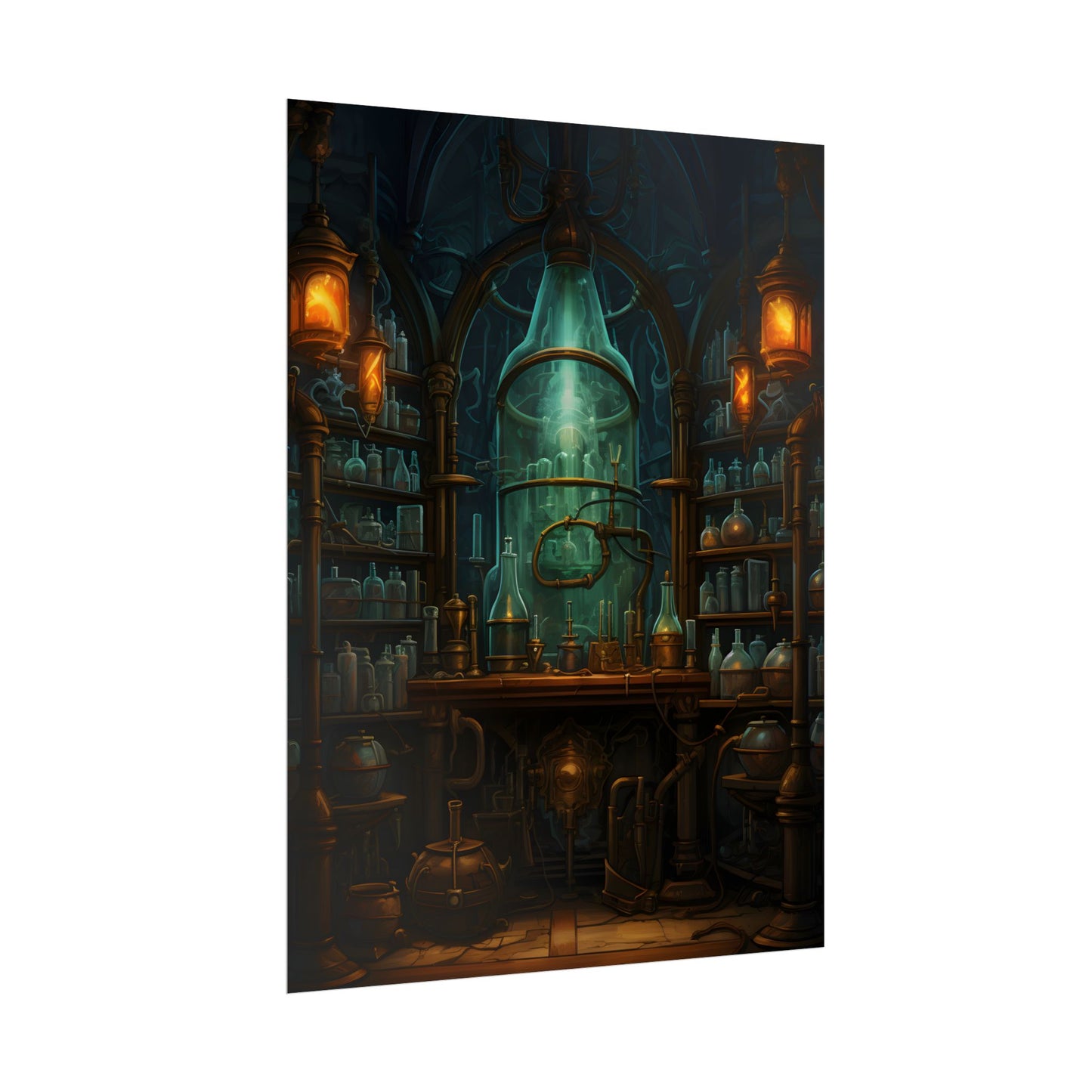 Mysterious Lab Test: Scientific Experiment in Progress - Poster
