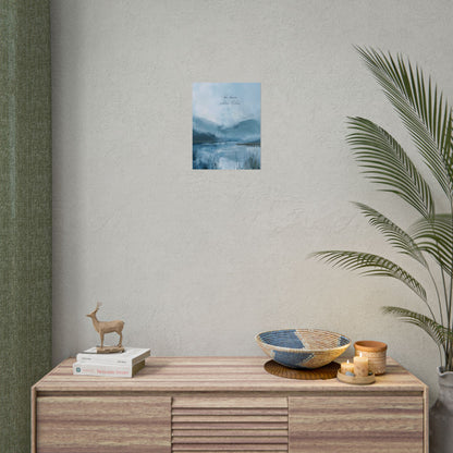 Peaceful Serenade: A Calming Landscape with Inspirational Quote - Poster