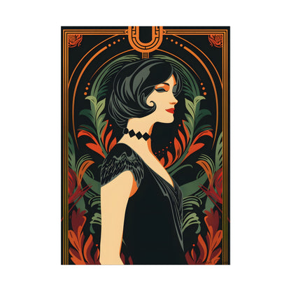 Elegant Vintage Poster: A Woman's Enchanting Presence - Poster