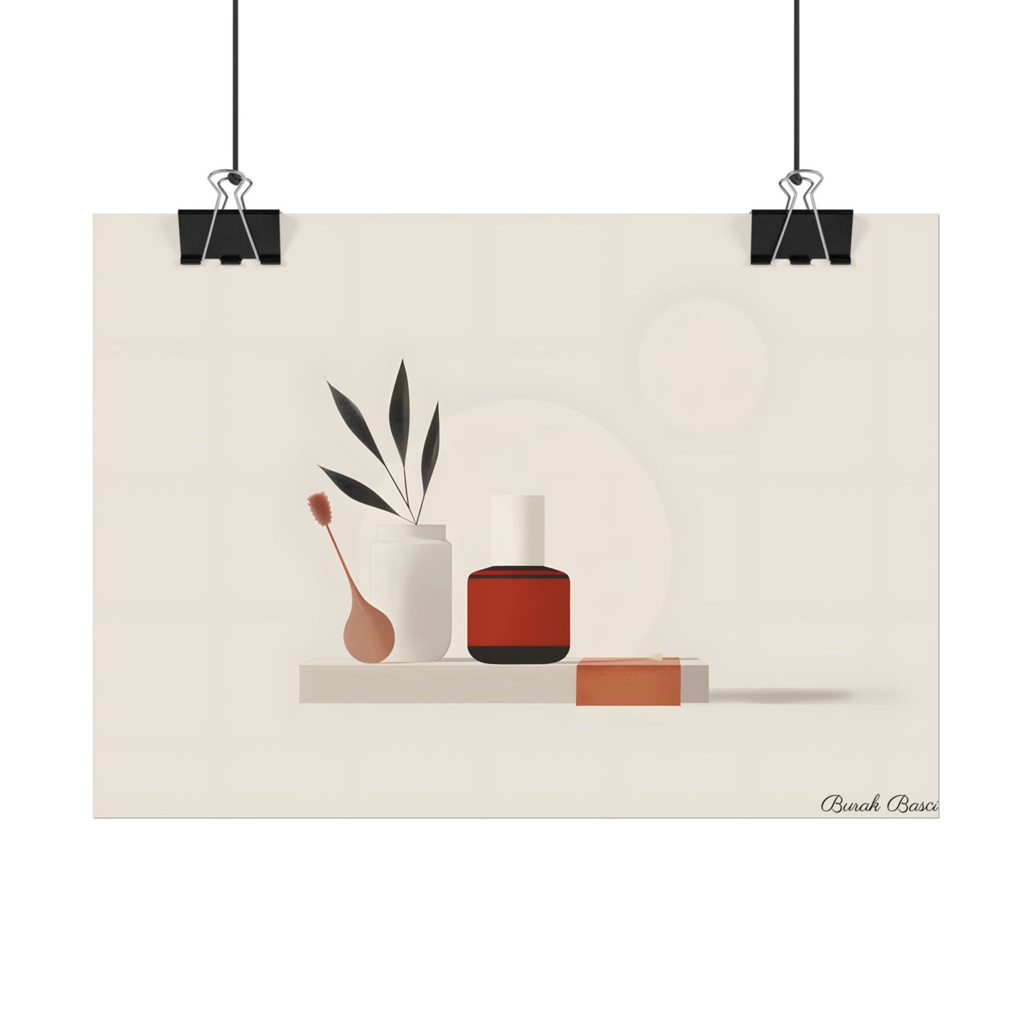 Minimalist Electronic Device: Bold Modern Art Illustration - Poster
