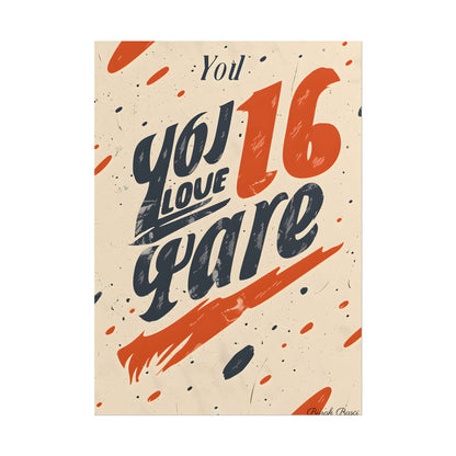 Vintage Distressed Poster Art: Red A - Poster