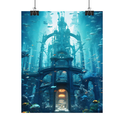 Futuristic Underwater City: Submerged Metropol Artwork - Poster