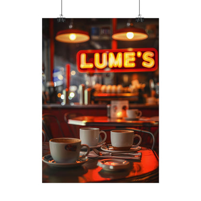 Retro Kitchen Diner: Vintage Artwork from Lukes - Poster