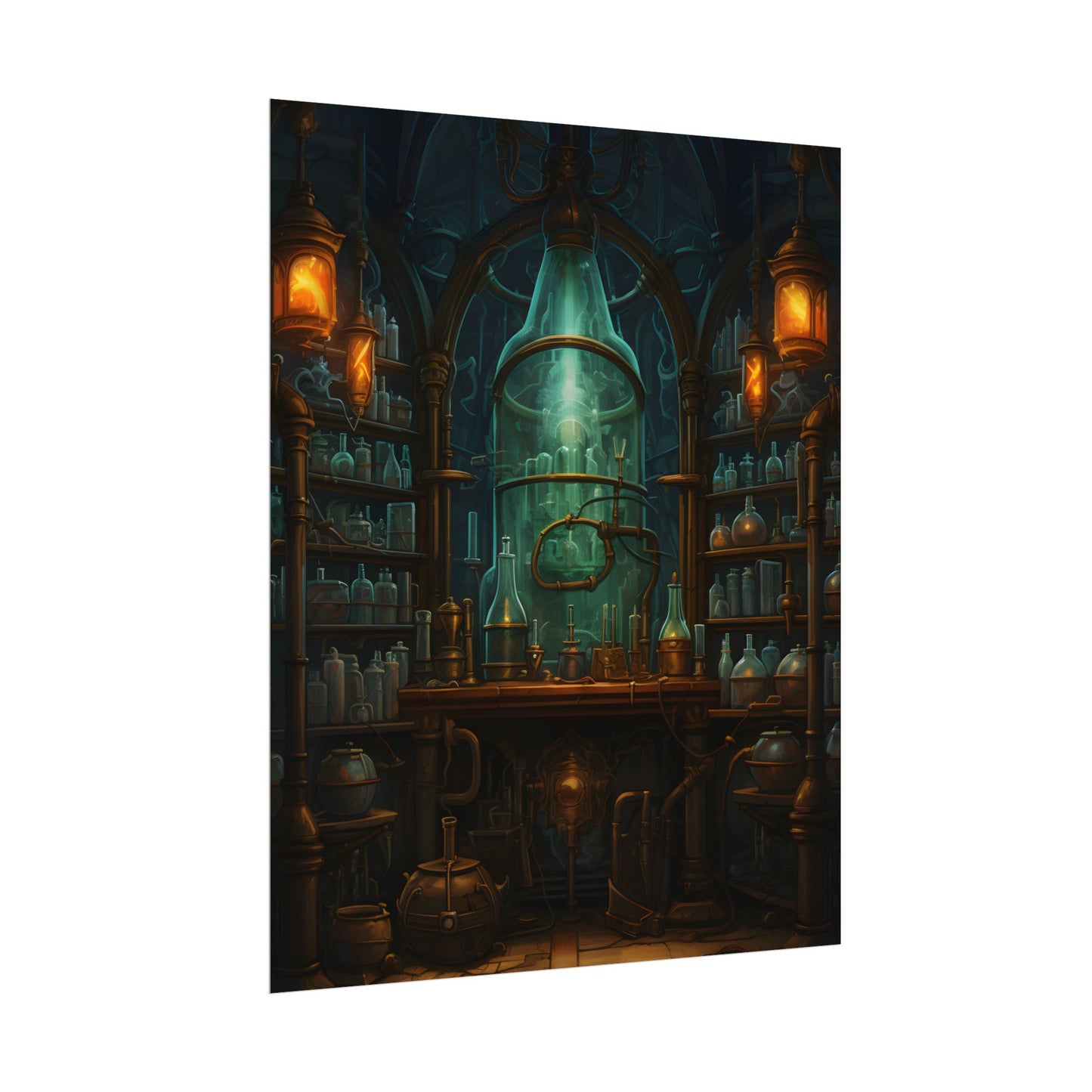 Mysterious Lab Test: Scientific Experiment in Progress - Poster