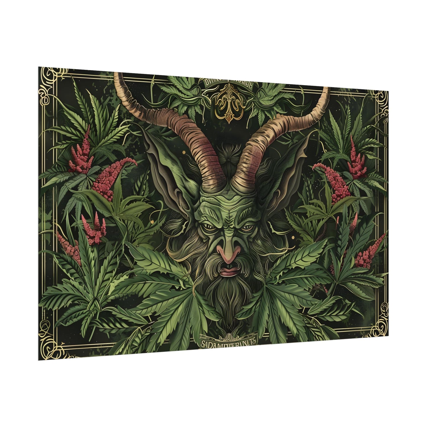 Victorian Devil: Dark Ominous Illustration - Poster
