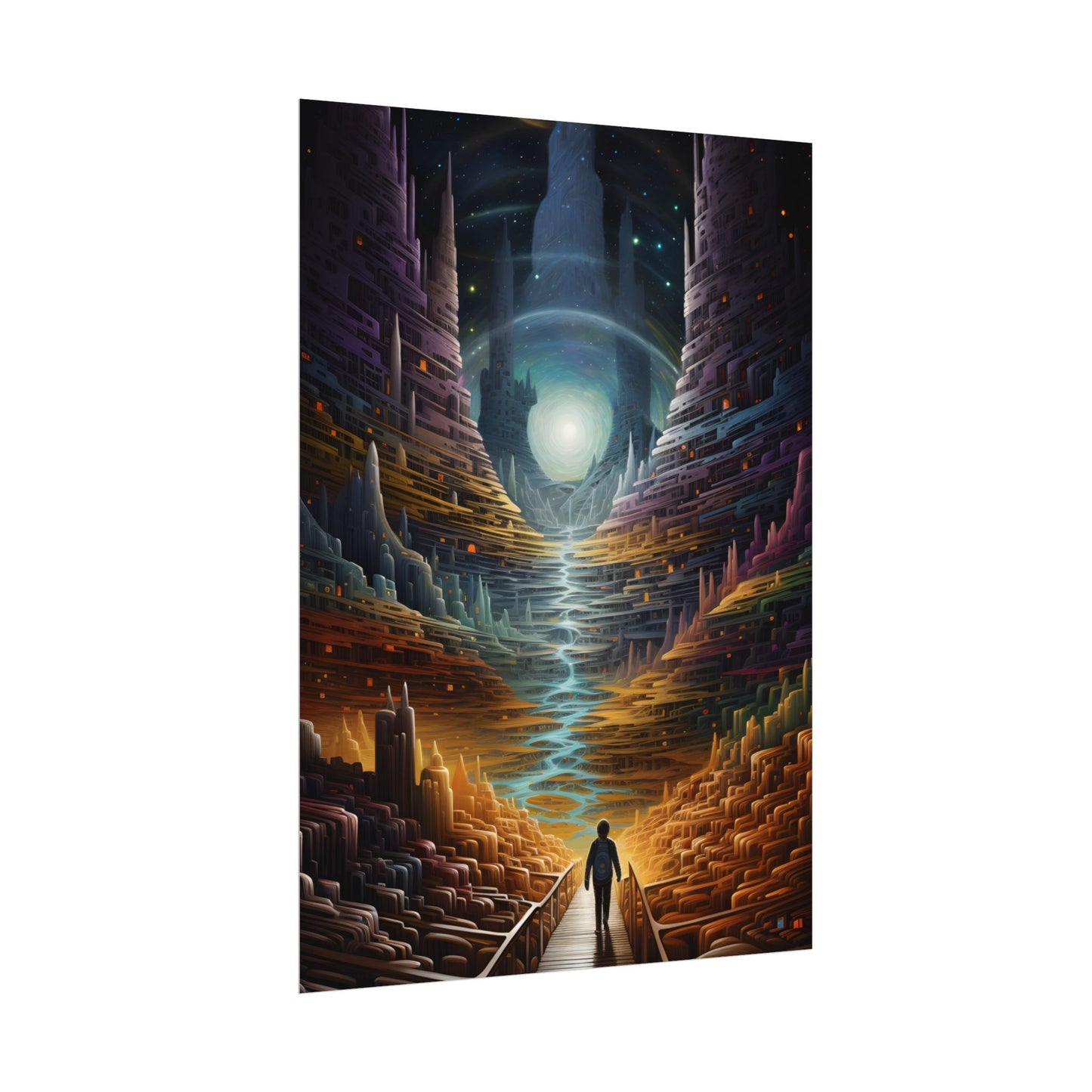 Space Explorer Journey: Astronaut in Cosmic Adventure - Poster