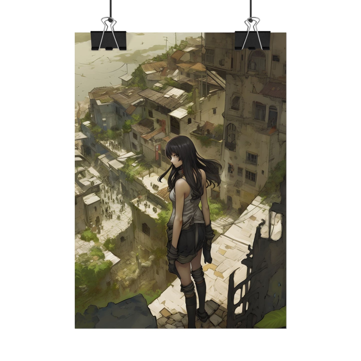 Dramatic Bird's Eye View: Mysterious Anime Encounter - Poster