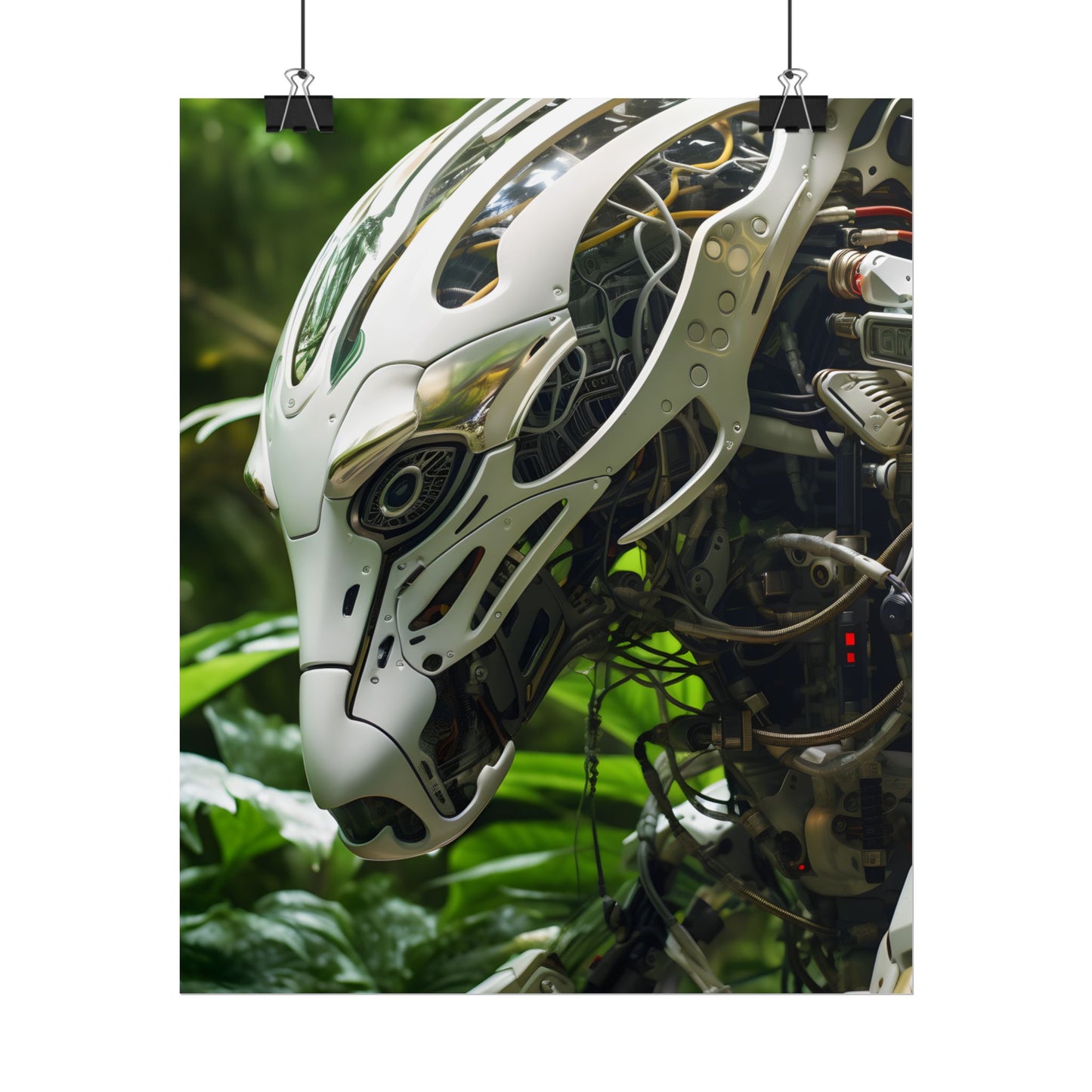 Tranquil Wildlife Sanctuary: AI-Operated Robot in Nature's Harmony - Poster