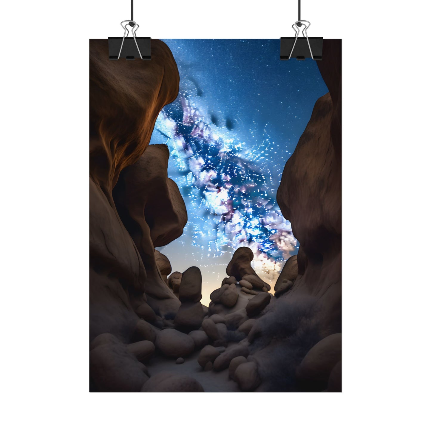 Stargazing Night Sky: Celestial Beauty of the Universe - Poster