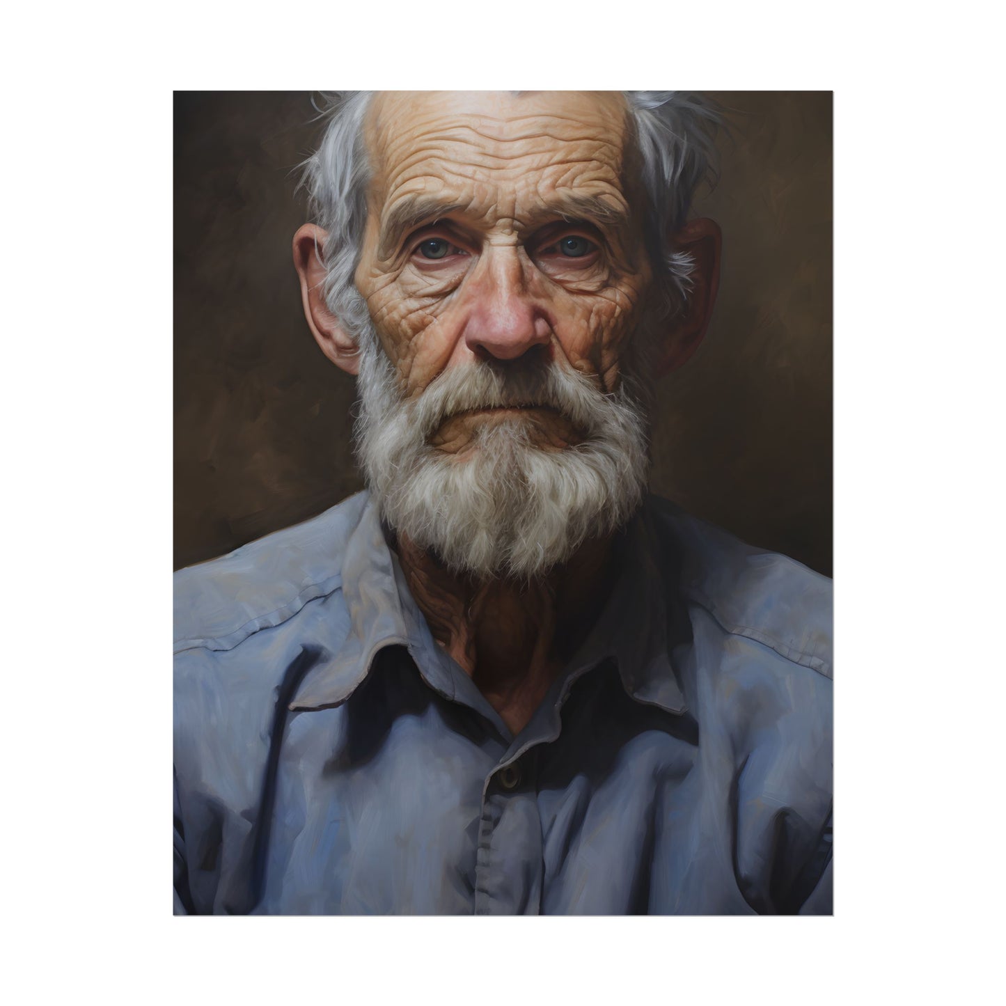 Elderly Wisdom: Portrait of a Wise Gentleman - Poster