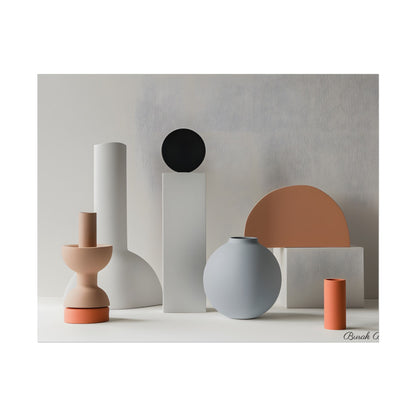 Minimalist Simple Geometric Jewelry: Close-Up View - Poster