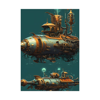 Steampunk Undersea Adventure: Captain Nemos' Submarine Odyssey - Poster