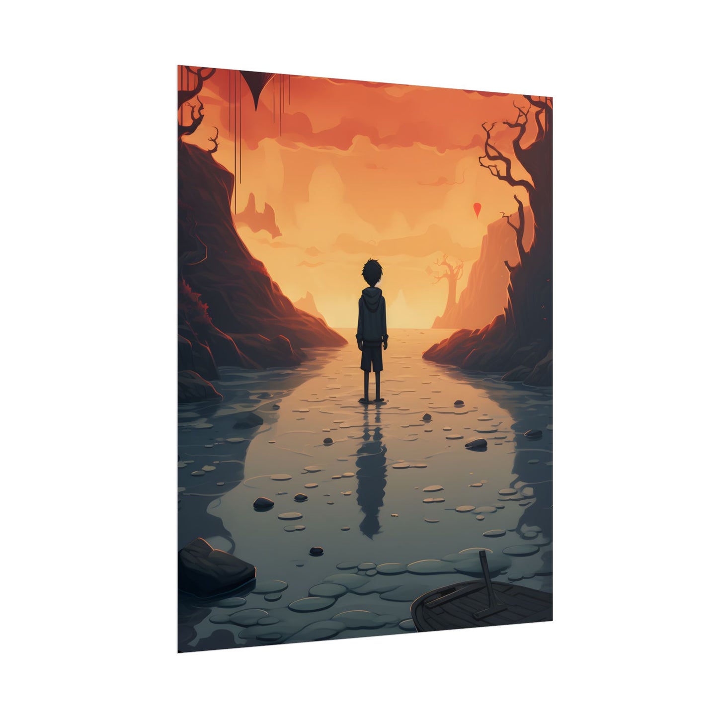 Outdoor Encounter: Two Friends in Nature - Artwork - Poster